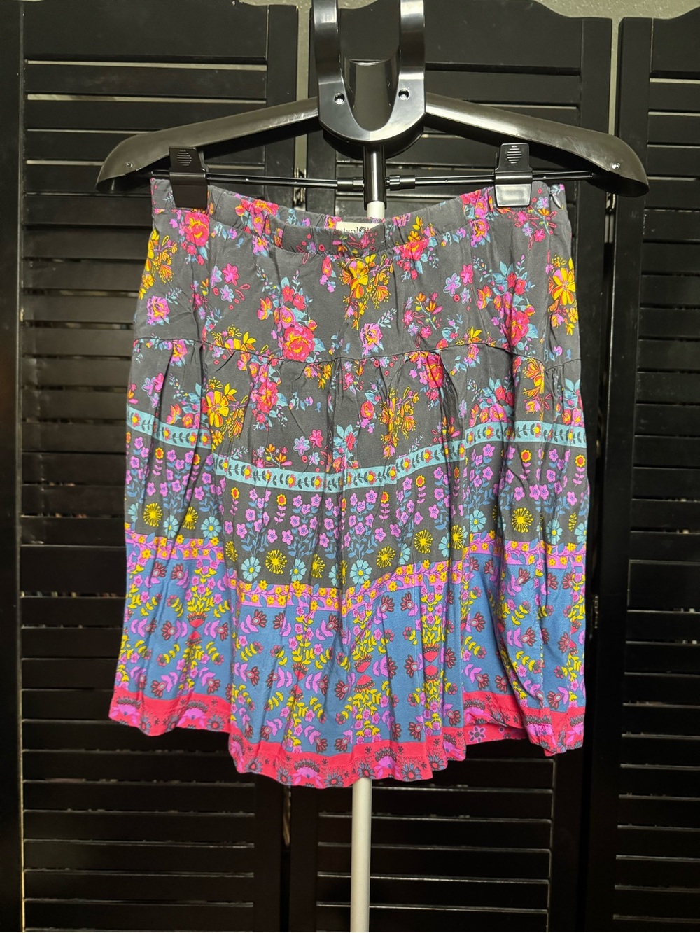 Floral Tiered Skirt in Multicolor